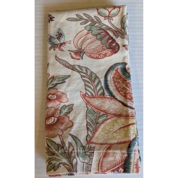 Pottery Barn Napkins Cotton Linen  Set Of 2 Paisley Floral Cloth Colorful 20x20 - Picture 7 of 9